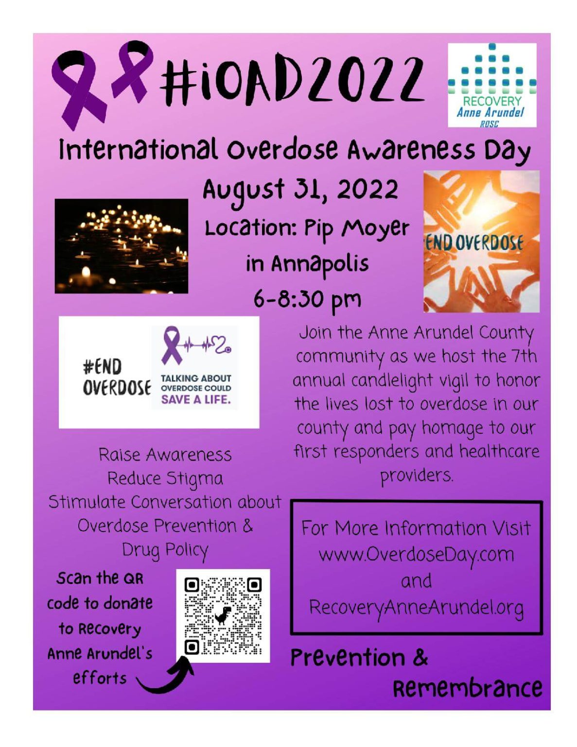 International Overdose Awareness Day #IOAD2022 | Recovery Anne Arundel